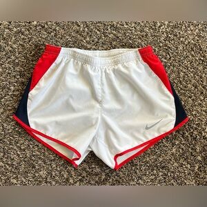 Nike Women’s Dri-FIT white/red/navy Shorts size XS